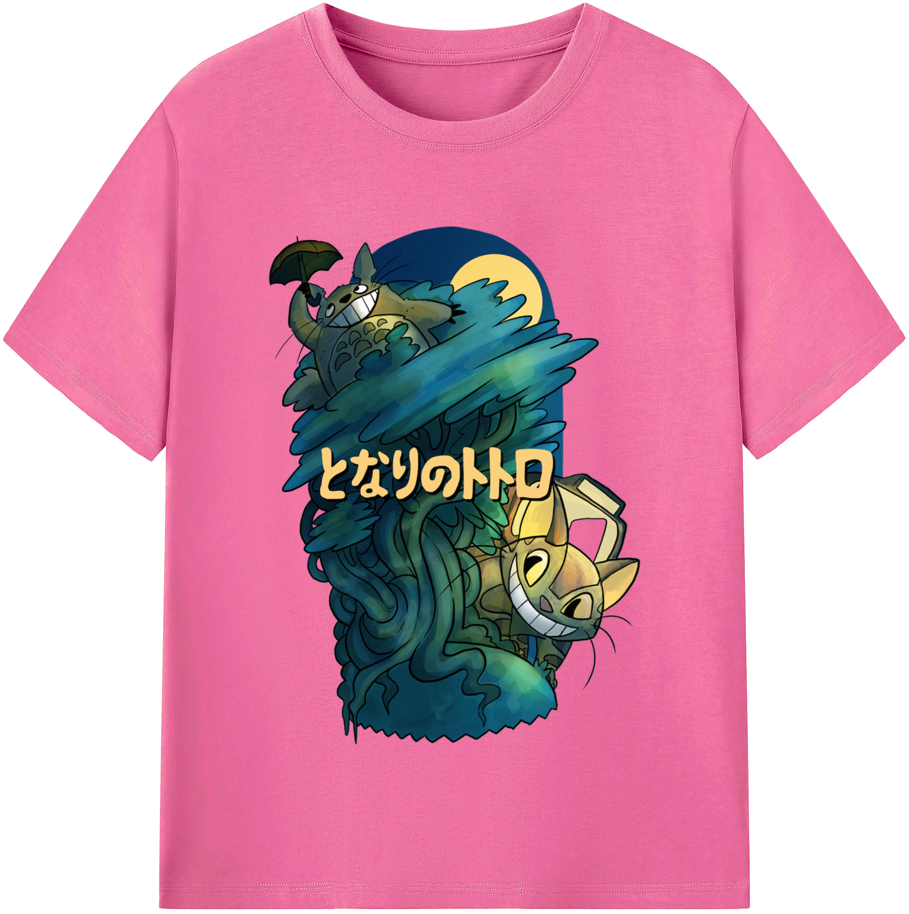 （画像用） となりのトトロ 草壁メイ 草壁サツキ My Neighbor Totoro Satsuki Kusakabe Mei Kusakabe レディースカジュアルプリントTシャツ（綿100％）